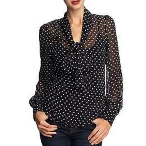 Tinley Road Polka Dot Bow Tie Blouse